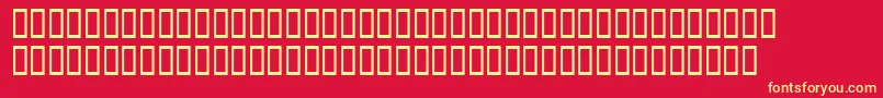 Heavenetica2Ultsh Font – Yellow Fonts on Red Background