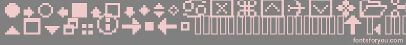 Fffextra-fontti – vaaleanpunaiset fontit harmaalla taustalla