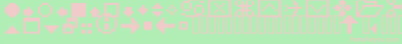Шрифт Fffextra – розовые шрифты на зелёном фоне