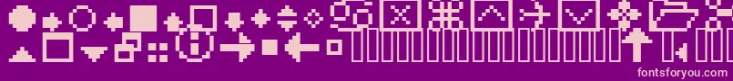 フォントFffextra – 紫の背景にピンクのフォント