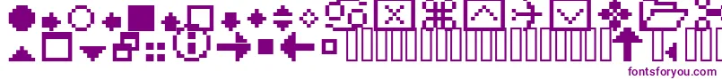 Fffextra-fontti – violetit fontit valkoisella taustalla