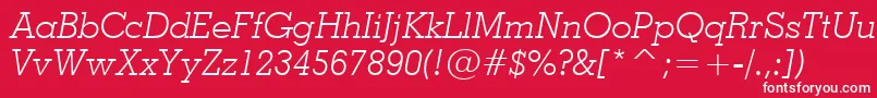 Geo703li Font – White Fonts on Red Background