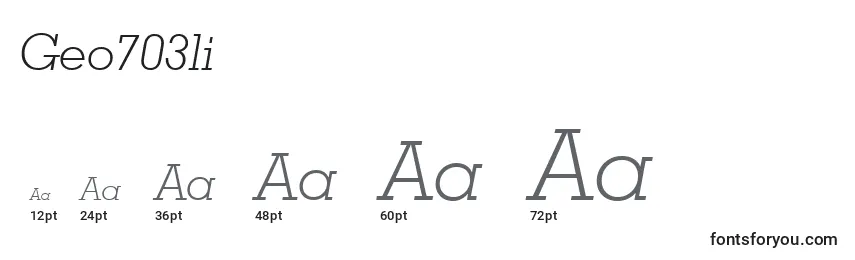Geo703li Font Sizes