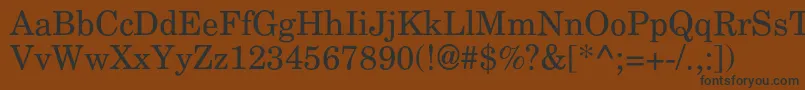 Agnewhandbookc Font – Black Fonts on Brown Background