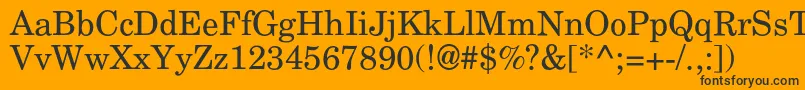 Agnewhandbookc Font – Black Fonts on Orange Background