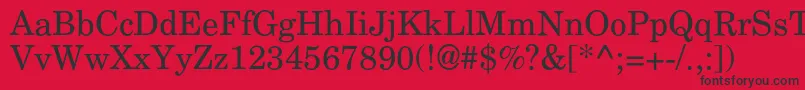 フォントAgnewhandbookc – 赤い背景に黒い文字