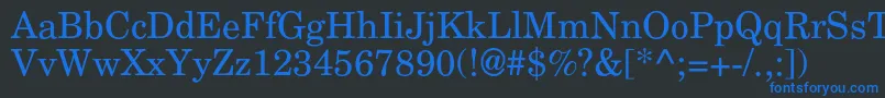 Agnewhandbookc Font – Blue Fonts on Black Background
