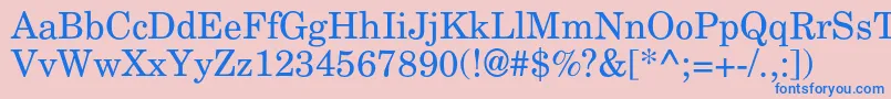 フォントAgnewhandbookc – ピンクの背景に青い文字