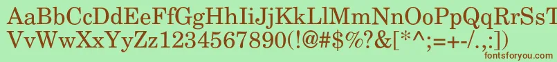 Agnewhandbookc Font – Brown Fonts on Green Background