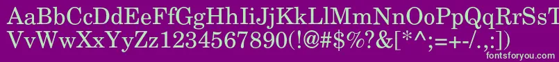 Agnewhandbookc Font – Green Fonts on Purple Background