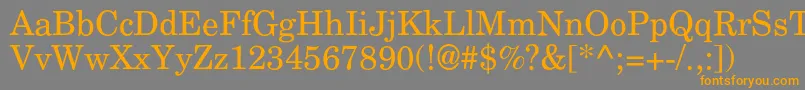 Agnewhandbookc Font – Orange Fonts on Gray Background