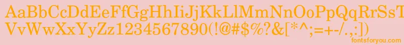 Agnewhandbookc Font – Orange Fonts on Pink Background