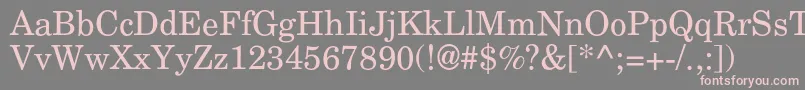 Agnewhandbookc Font – Pink Fonts on Gray Background