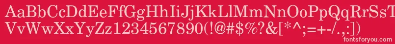 Agnewhandbookc Font – Pink Fonts on Red Background