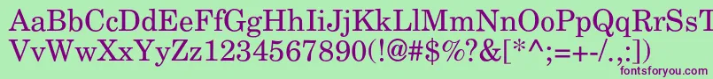 Agnewhandbookc Font – Purple Fonts on Green Background