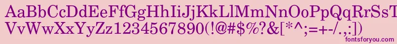 フォントAgnewhandbookc – ピンクの背景に紫のフォント