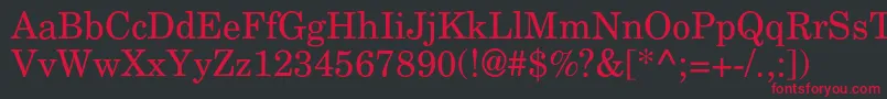 Agnewhandbookc Font – Red Fonts on Black Background