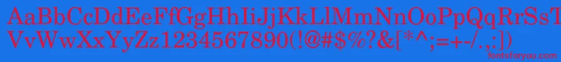 Agnewhandbookc Font – Red Fonts on Blue Background