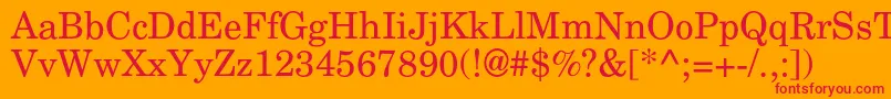Agnewhandbookc Font – Red Fonts on Orange Background