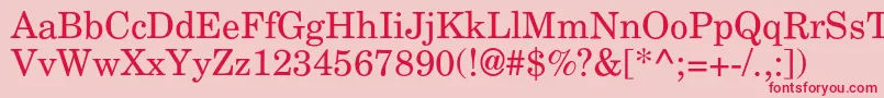 Agnewhandbookc Font – Red Fonts on Pink Background