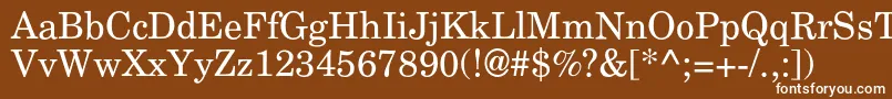Agnewhandbookc Font – White Fonts on Brown Background