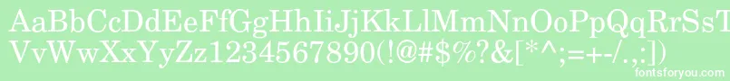 Agnewhandbookc Font – White Fonts on Green Background