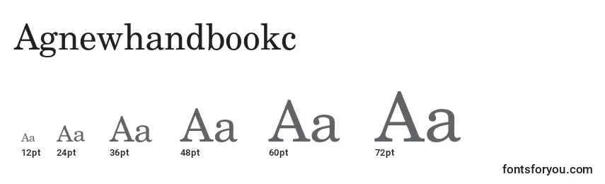 Größen der Schriftart Agnewhandbookc