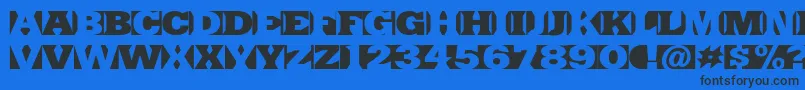 フォントSinrazonFreeFontDefharo – 黒い文字の青い背景