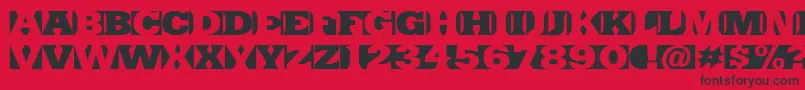 SinrazonFreeFontDefharo Font – Black Fonts on Red Background
