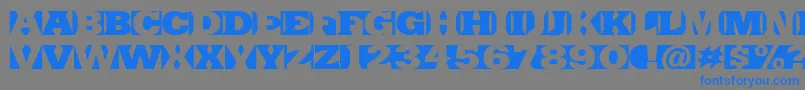 Шрифт SinrazonFreeFontDefharo – синие шрифты на сером фоне