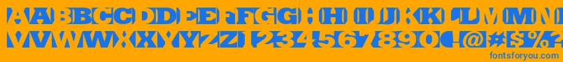 SinrazonFreeFontDefharo Font – Blue Fonts on Orange Background