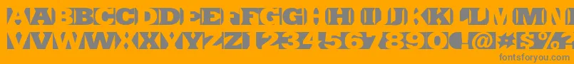 SinrazonFreeFontDefharo Font – Gray Fonts on Orange Background