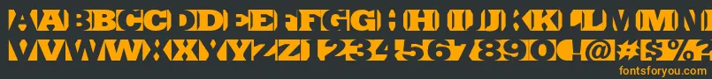 フォントSinrazonFreeFontDefharo – 黒い背景にオレンジの文字