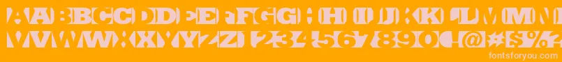 SinrazonFreeFontDefharo Font – Pink Fonts on Orange Background