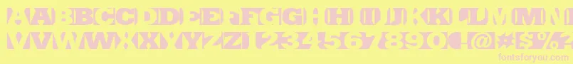 SinrazonFreeFontDefharo Font – Pink Fonts on Yellow Background