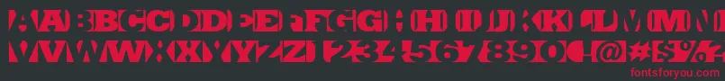 SinrazonFreeFontDefharo Font – Red Fonts on Black Background