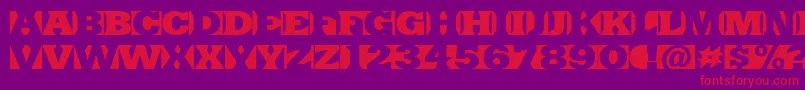 SinrazonFreeFontDefharo Font – Red Fonts on Purple Background