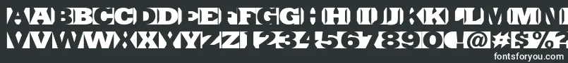 フォントSinrazonFreeFontDefharo – 黒い背景に白い文字