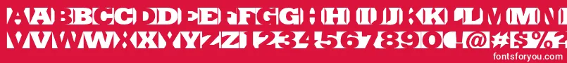 SinrazonFreeFontDefharo Font – White Fonts on Red Background