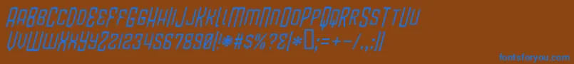 Blamdbi Font – Blue Fonts on Brown Background