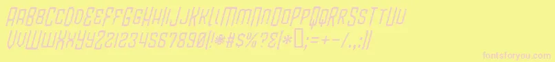 Blamdbi Font – Pink Fonts on Yellow Background