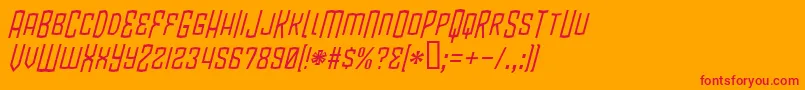 Blamdbi Font – Red Fonts on Orange Background