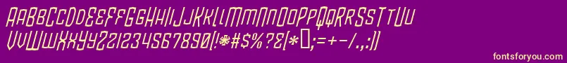 Blamdbi Font – Yellow Fonts on Purple Background