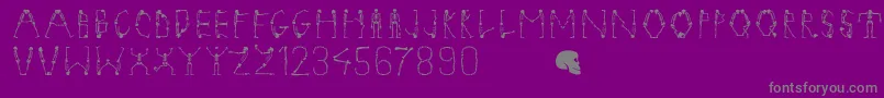 フォントTangomacabre – 紫の背景に灰色の文字