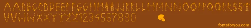 Tangomacabre Font – Orange Fonts on Brown Background