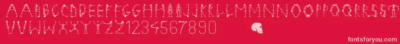 Tangomacabre Font – Pink Fonts on Red Background