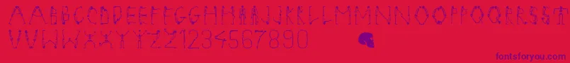 Tangomacabre Font – Purple Fonts on Red Background