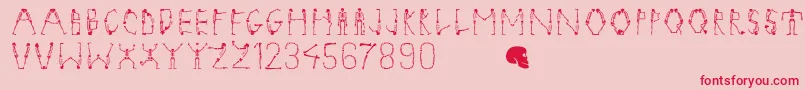 Tangomacabre Font – Red Fonts on Pink Background