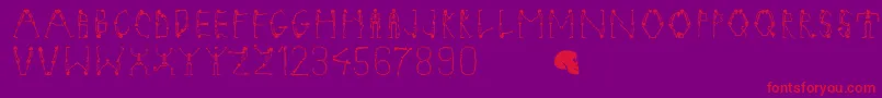 Tangomacabre Font – Red Fonts on Purple Background