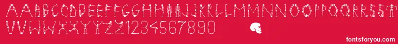 Tangomacabre Font – White Fonts on Red Background